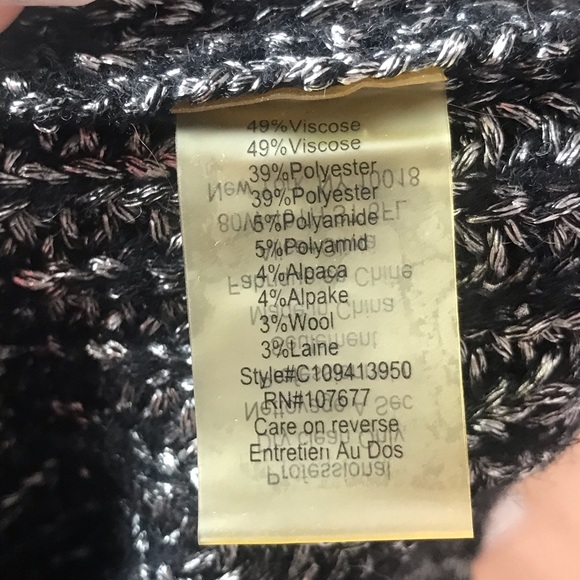 ALICE + OLIVIA BLACK & SILVER SWEATER - Picture 8 of 8